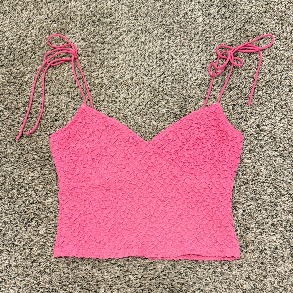 Le Lis Pink Textured Camisole